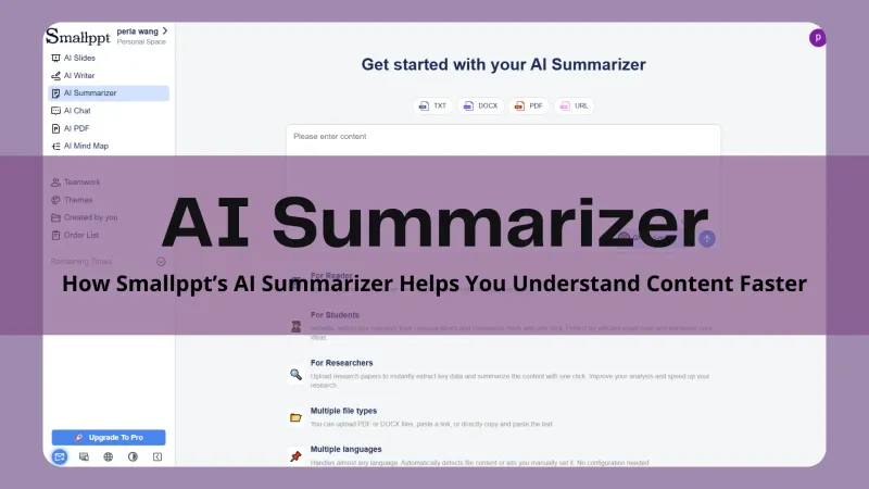 How Smallppt’s AI Summarizer Helps You Understand Content Faster