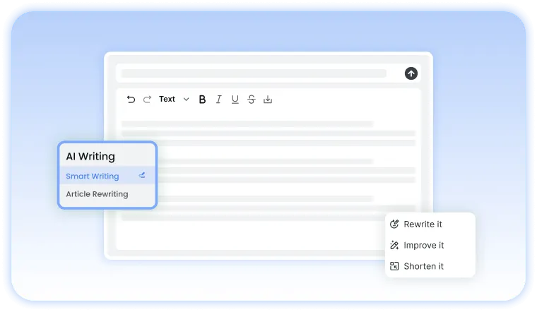 Generate professional text content instantly with Smallppt AI Writer.