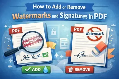 How to Add or Remove Watermarks and Signatures in PDF  cover  image