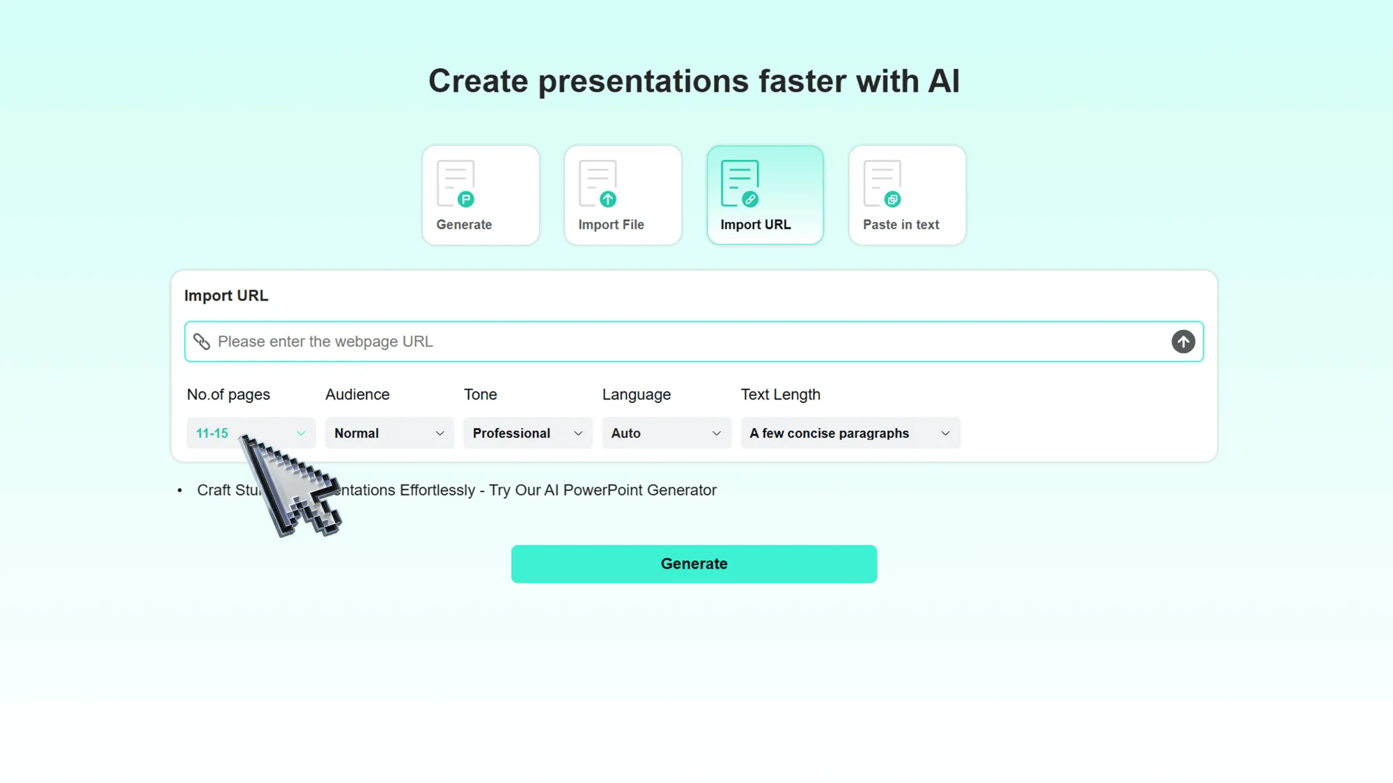 Customize your presentation preferences quickly using Smallppt