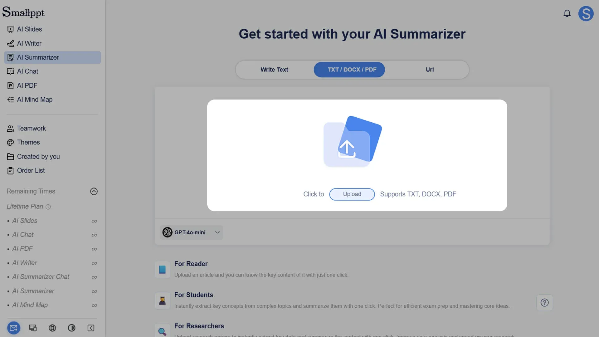 Select the file to import