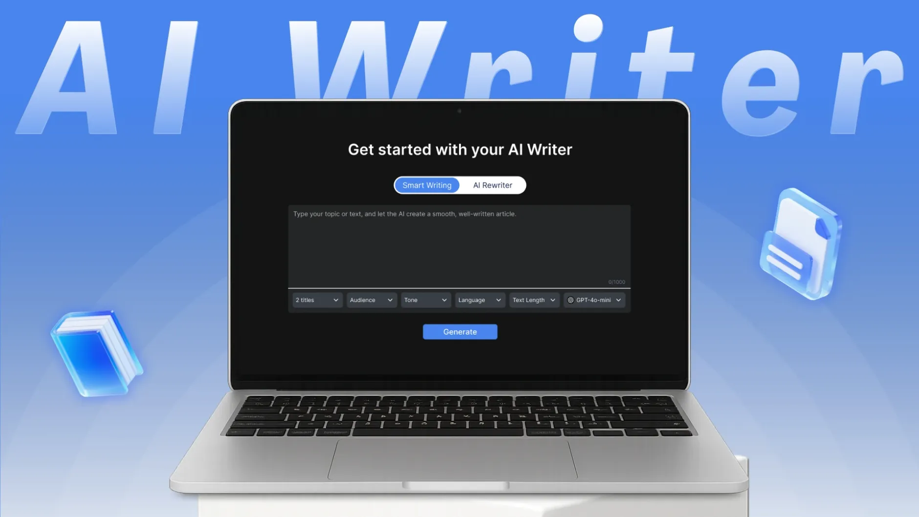 Free AI Writing Generator with Smallppt