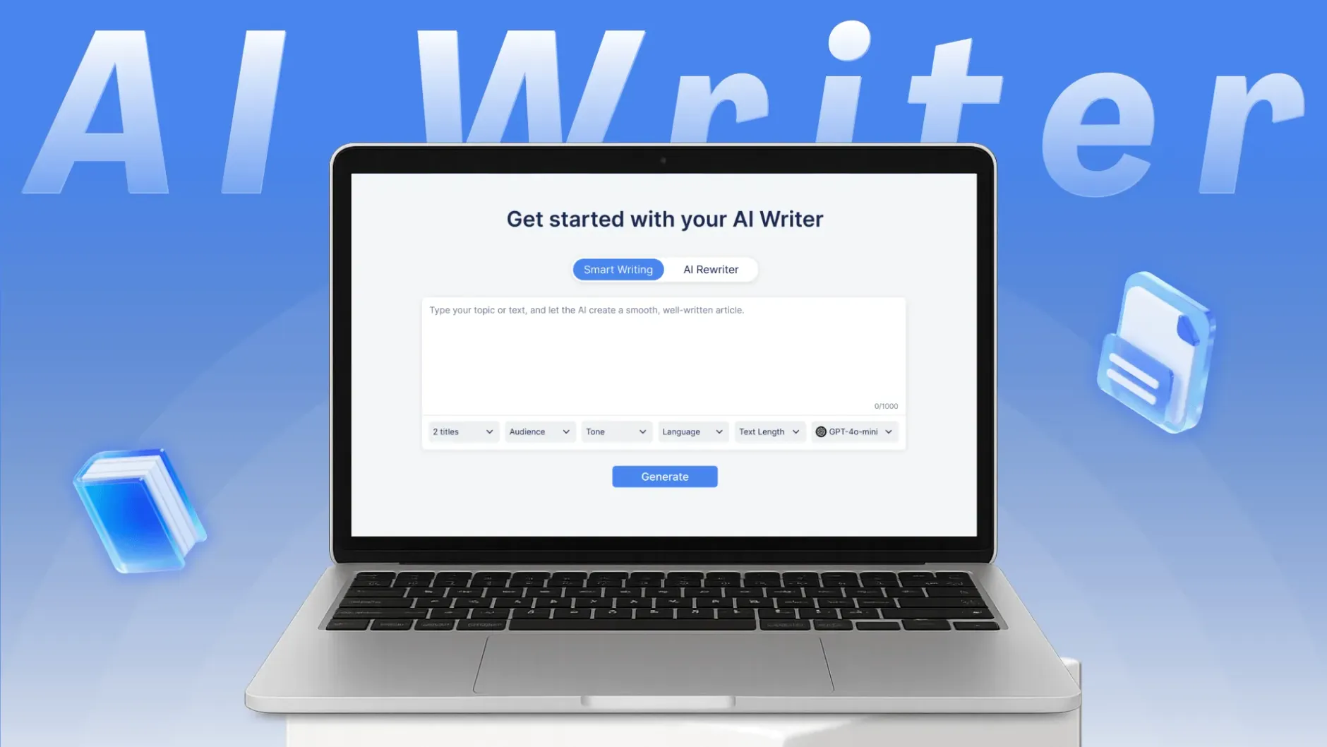 Free AI Writing Generator with Smallppt
